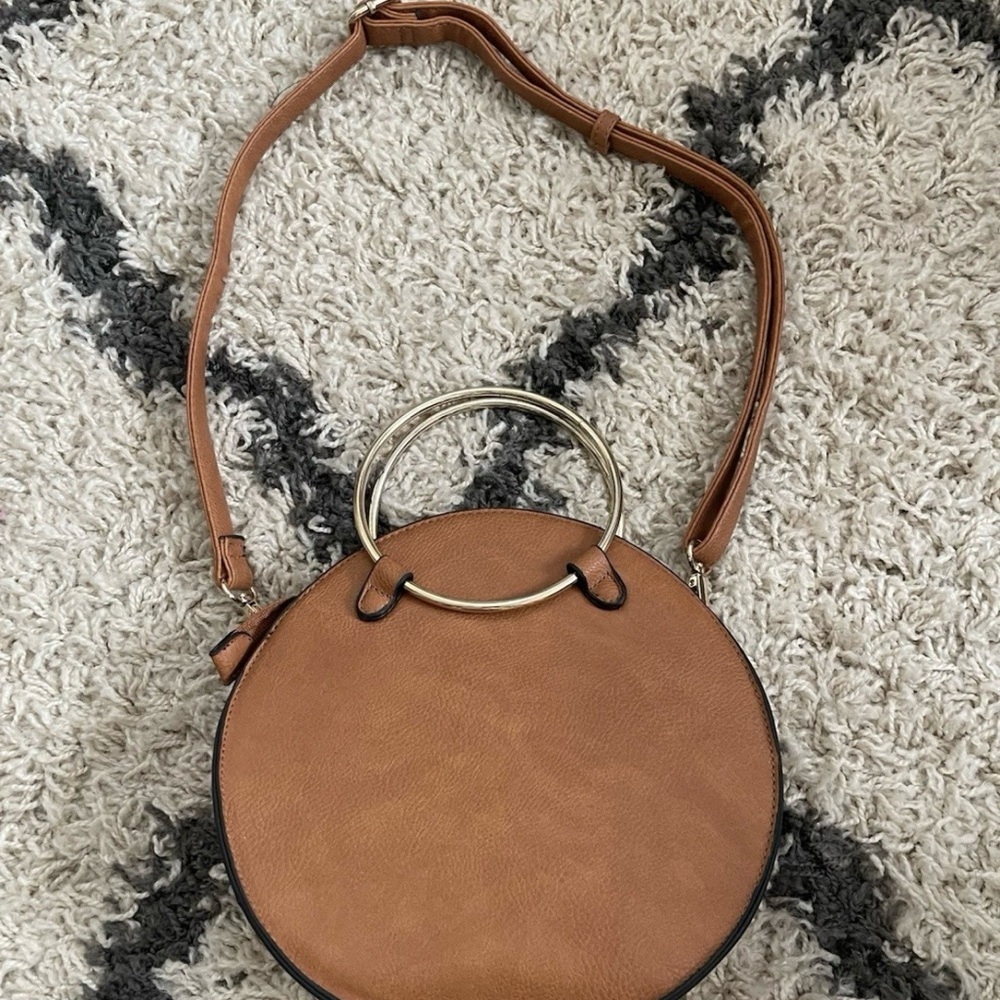 Source Unknown Tan Circle Crossbody Bag - image 1